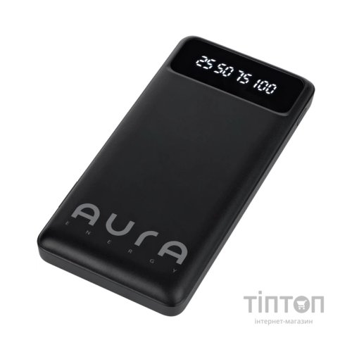 Батарея універсальна AURA NRG10 10000 mAh Black (PBANRG10B)