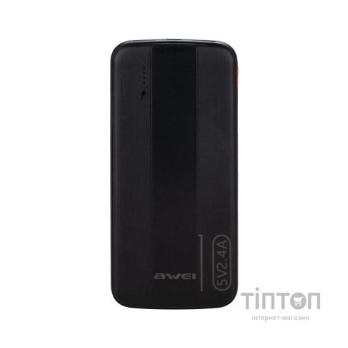 Батарея універсальна AWEI 10000mAh P20K, 12W, Black (6954284009744)