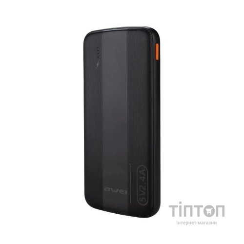 Батарея універсальна AWEI 10000mAh P20K, 12W, Black (6954284009744)