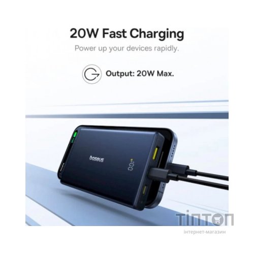 Батарея універсальна Baseus 10000mAh PicoGo 20W PD, QC, USB-A, 2*USB-C, Black (P10076801123-00)