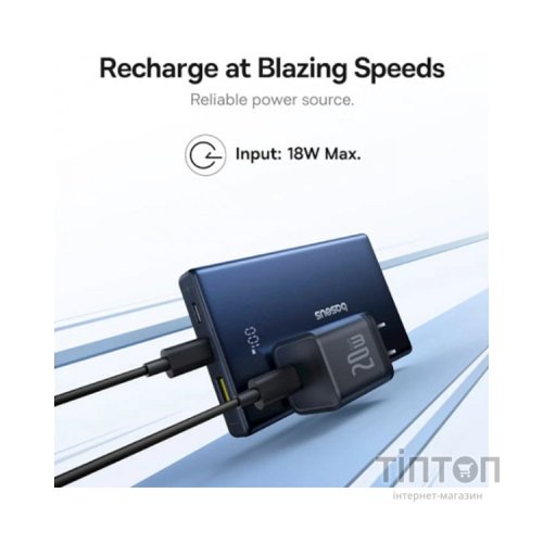 Батарея універсальна Baseus 10000mAh PicoGo 20W PD, QC, USB-A, 2*USB-C, Black (P10076801123-00)