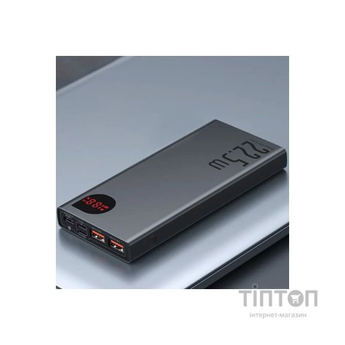 Батарея універсальна Baseus Adaman Metal 10000mAh, PD/22.5W, QC/3.0, Lightning (PPAD000001 / PPADM10S)