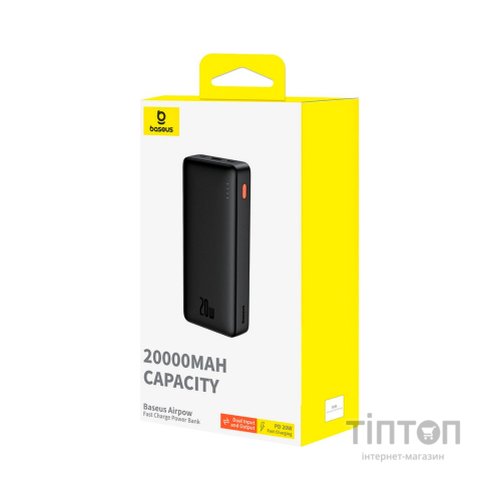 Батарея універсальна Baseus Airpow 20000mAh 20W PD/3.0, QC/3.0, black (P10022804113-00)