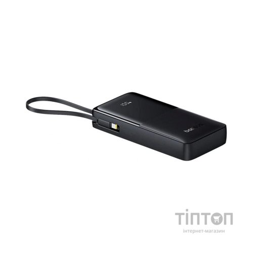 Батарея універсальна Baseus Bipow 2 Digital Display 20000mAh 20W with Built-in USB-C Cable Black (P10077101113-01)