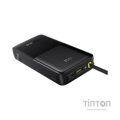Батарея універсальна Baseus Bipow 2 Digital Display 20000mAh 20W with Built-in USB-C Cable Black (P10077101113-01)
