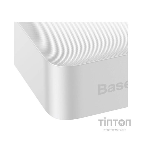 Батарея універсальна Baseus Bipow 20000mAh, 15W, USB-C/3A, 2*USB-A/3A(max.), +cable, white (PPBD050102)