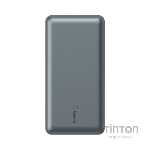 Батарея універсальна Belkin 10000mAh 15W 2xUSB-A, USB-C Gray (BPB011BTGY)