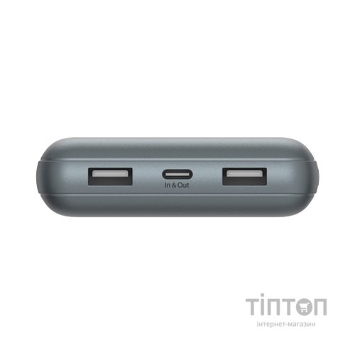 Батарея універсальна Belkin 10000mAh 15W 2xUSB-A, USB-C Gray (BPB011BTGY)