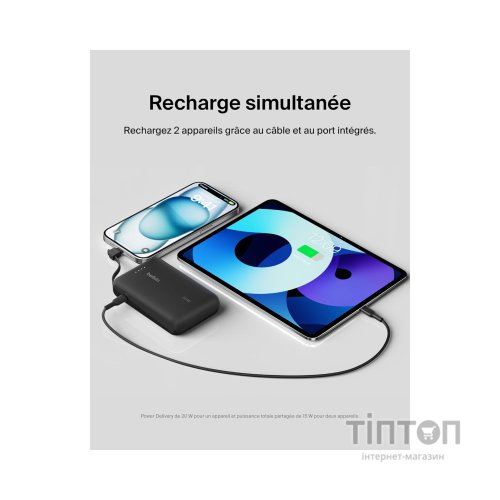 Батарея універсальна Belkin 10000mAh, 20W, USB-C, Black (BPB021HQBK)