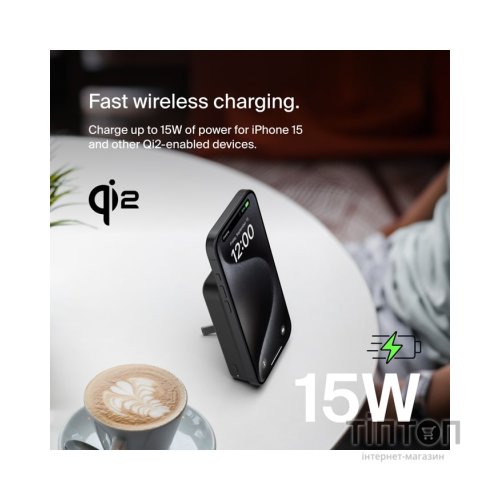 Батарея універсальна Belkin 10000mAh MagSafe Wireless Qi2 Black (BPD008BTBK)