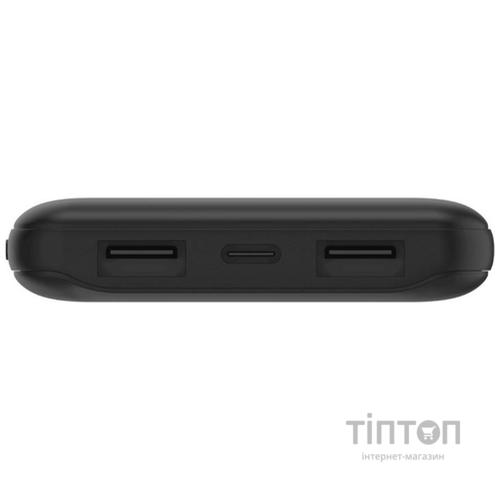 Батарея універсальна Belkin 10000mAh, USB-C, 2*USB-A, 3A max, 6" USB-A to USB-C cable, Black (BPB011btBK)