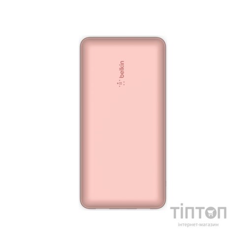 Батарея універсальна Belkin 20000mAh 15W, Dual USB-A, USB-C Rose Gold (BPB012BTRG)