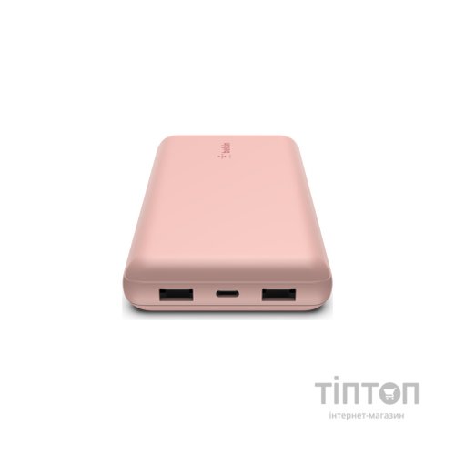 Батарея універсальна Belkin 20000mAh 15W, Dual USB-A, USB-C Rose Gold (BPB012BTRG)