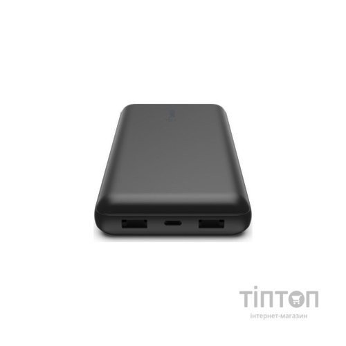 Батарея універсальна Belkin 20000mAh, USB-C, 2*USB-A, 3A, 6" USB-A to USB-C cable, Black (BPB012BTBK)