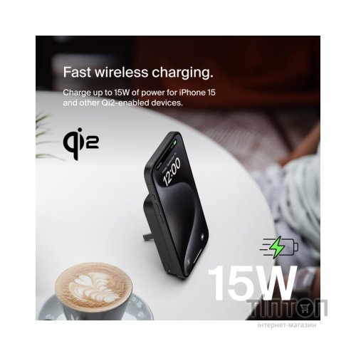 Батарея універсальна Belkin 8000mAh MagSafe Wireless Qi2 Black (BPD007BTBK)