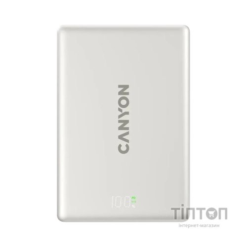 Батарея універсальна Canyon 10000mAh OnPower 511 PD20W Magnetic wireless MagSafe Grey (CNS-CPB511G)