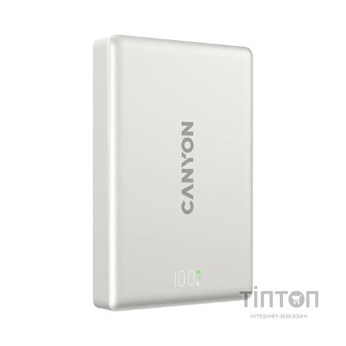 Батарея універсальна Canyon 10000mAh OnPower 511 PD20W Magnetic wireless MagSafe Grey (CNS-CPB511G)