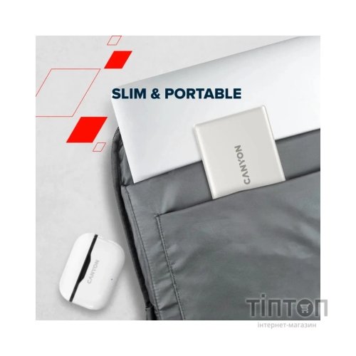 Батарея універсальна Canyon 10000mAh OnPower 511 PD20W Magnetic wireless MagSafe Grey (CNS-CPB511G)