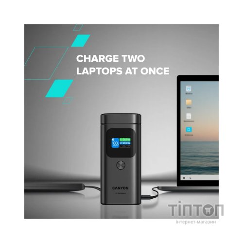 Батарея універсальна Canyon 15000mAh OnPower 150 Qi2 magnetic Grey (CNS-CPB150DG)