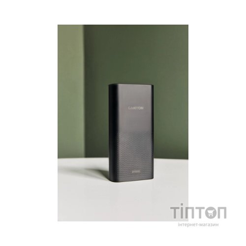 Батарея універсальна Canyon 20000mAh, Input 5V/2A, Output 5V/2.1A(Max), Black (CNE-CPB2001B)