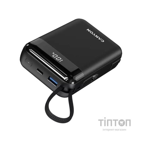 Батарея універсальна Canyon 20000mAh OnPower 204 PD/20W Built-in Lightning Cable (CNS-CPB204B)