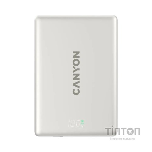 Батарея універсальна Canyon 5000mAh OnPower 500 PD20W Magnetic wireless MagSafe Grey (CNS-CPB500G)