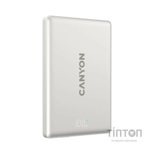 Батарея універсальна Canyon 5000mAh OnPower 500 PD20W Magnetic wireless MagSafe Grey (CNS-CPB500G)