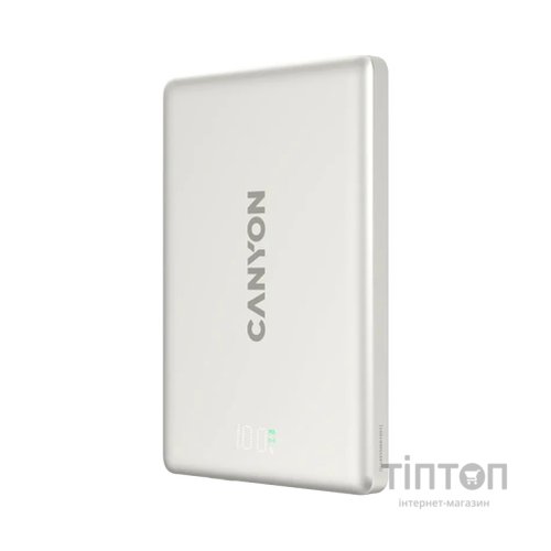Батарея універсальна Canyon 5000mAh OnPower 500 PD20W Magnetic wireless MagSafe Grey (CNS-CPB500G)