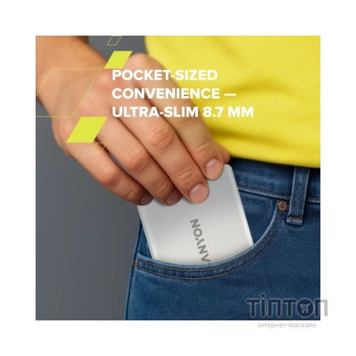 Батарея універсальна Canyon 5000mAh OnPower 500 PD20W Magnetic wireless MagSafe Grey (CNS-CPB500G)