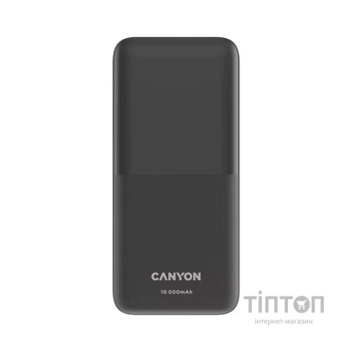 Батарея універсальна Canyon PB-1010 10000 mAh PD/22.5W QC/3.0 Black (CNE-CPB1010B)