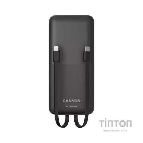 Батарея універсальна Canyon PB-1010 10000 mAh PD/22.5W QC/3.0 Black (CNE-CPB1010B)
