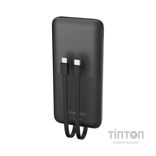 Батарея універсальна Canyon PB-1010 10000 mAh PD/22.5W QC/3.0 Black (CNE-CPB1010B)