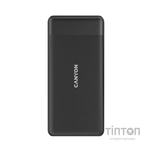 Батарея універсальна Canyon PB-109 10000 mAh PD/18W QC/3.0/20W Black (CNE-CPB1009B)