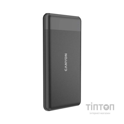 Батарея універсальна Canyon PB-109 10000 mAh PD/18W QC/3.0/20W Black (CNE-CPB1009B)