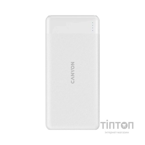 Батарея універсальна Canyon PB-109 10000 mAh PD/18W QC/3.0/20W White (CNE-CPB1009W)
