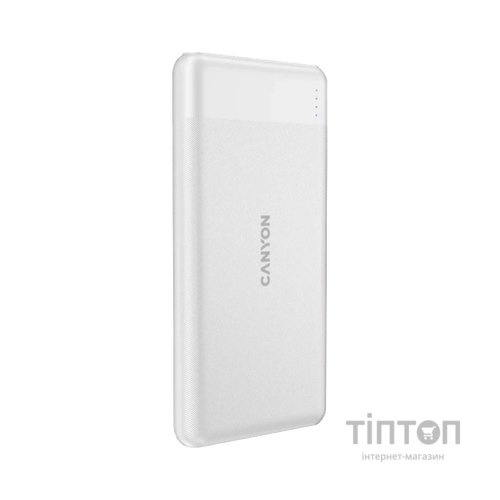 Батарея універсальна Canyon PB-109 10000 mAh PD/18W QC/3.0/20W White (CNE-CPB1009W)