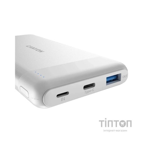 Батарея універсальна Canyon PB-109 10000 mAh PD/18W QC/3.0/20W White (CNE-CPB1009W)