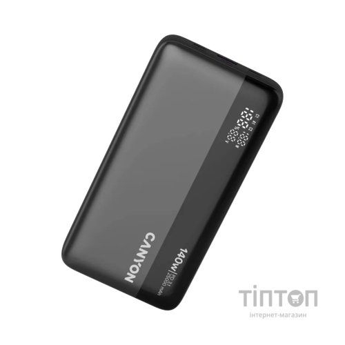 Батарея універсальна Canyon PB-240 25000mAh, PD3.1/140W, PPS, QC3.0, AFC & SCP, Digital Display (CNS-CPB240)