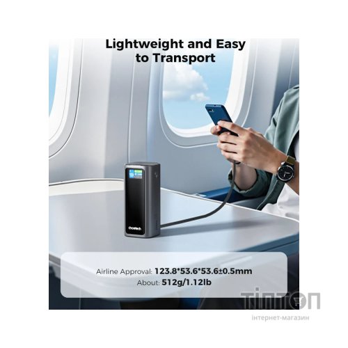 Батарея універсальна Choetech 20000mAh, PD/130W, QC, AFC , TFT, pass-through charging (B815C)