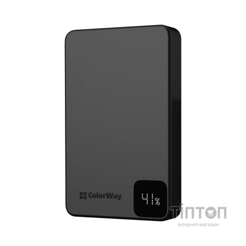 Батарея універсальна ColorWay 10 000 mAh PD/22.5W, 15W MagSafe Black (CW-PB100LPA1BK-WPDD)