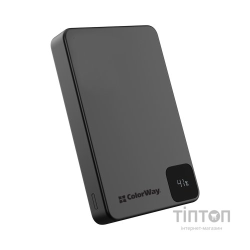 Батарея універсальна ColorWay 10 000 mAh PD/22.5W, 15W MagSafe Black (CW-PB100LPA1BK-WPDD)