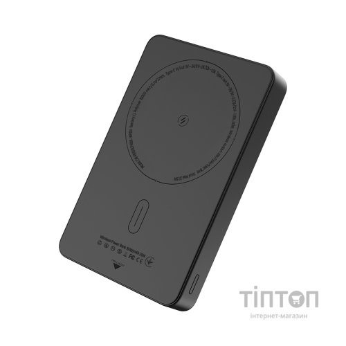 Батарея універсальна ColorWay 10 000 mAh PD/22.5W, 15W MagSafe Black (CW-PB100LPA1BK-WPDD)