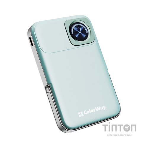 Батарея універсальна ColorWay 10 000 mAh PD/22.5W, 15W MagSafe & Watch Wireless Aquamarine (CW-PB100LPA2MT-WPDD)