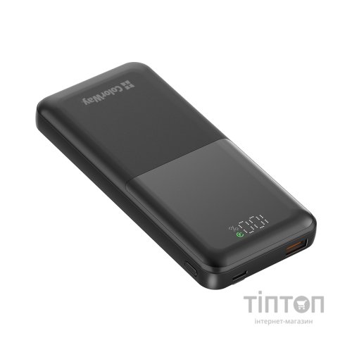 Батарея універсальна ColorWay 10 000 mAh PD/22.5W, QC/3.0, LCD, Black (CW-PB100LPB3BK-PDD)