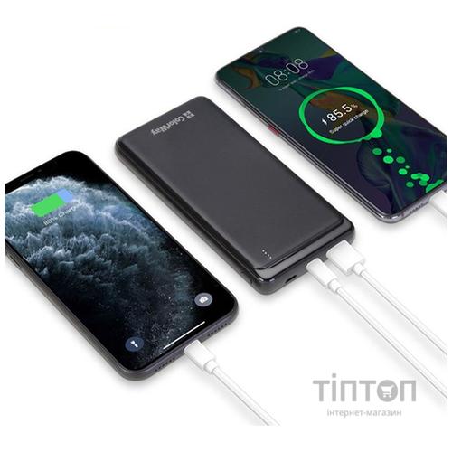 Батарея універсальна ColorWay 10 000 mAh Slim (USB QC3.0 + USB-C Power Delivery 18W) Black (CW-PB100LPG3BK-PD)
