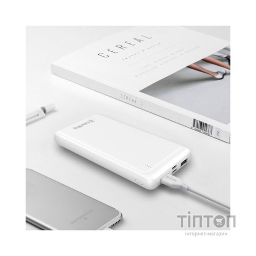 Батарея універсальна ColorWay 10 000 mAh Slim (USB QC3.0 + USB-C Power Delivery 18W) White (CW-PB100LPG3WT-PD)