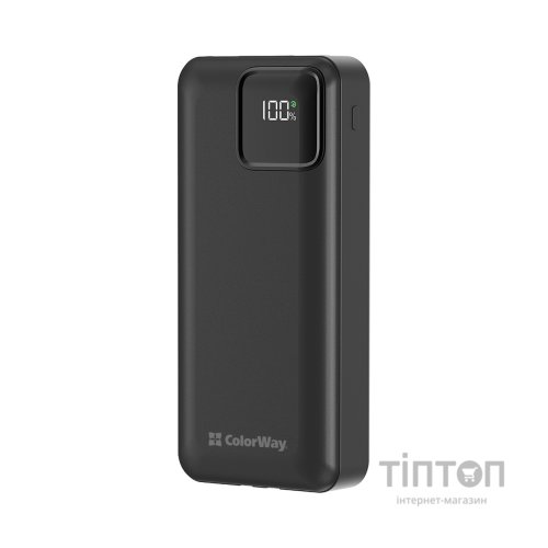 Батарея універсальна ColorWay 20 000 mAh Optimal Power PD/22.5W, QC/3.0, Black (CW-PB200LPB5BK-PDD)