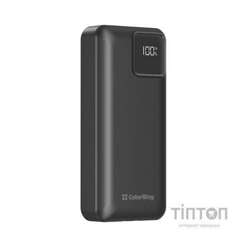 Батарея універсальна ColorWay 20 000 mAh Optimal Power PD/22.5W, QC/3.0, Black (CW-PB200LPB5BK-PDD)