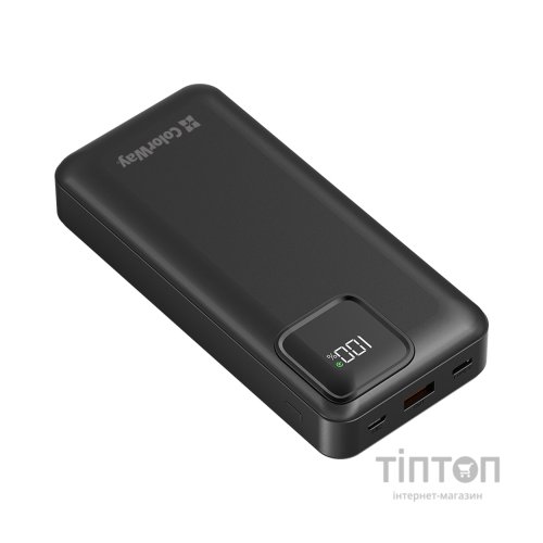 Батарея універсальна ColorWay 20 000 mAh Optimal Power PD/22.5W, QC/3.0, Black (CW-PB200LPB5BK-PDD)
