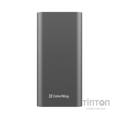 Батарея універсальна ColorWay 20 000 mAh PD/20W, QC/3.0, USB-C/Micro-USB/Lightning/USB-A max.22.5W Gray (CW-PB200LPH3GR-PDD)